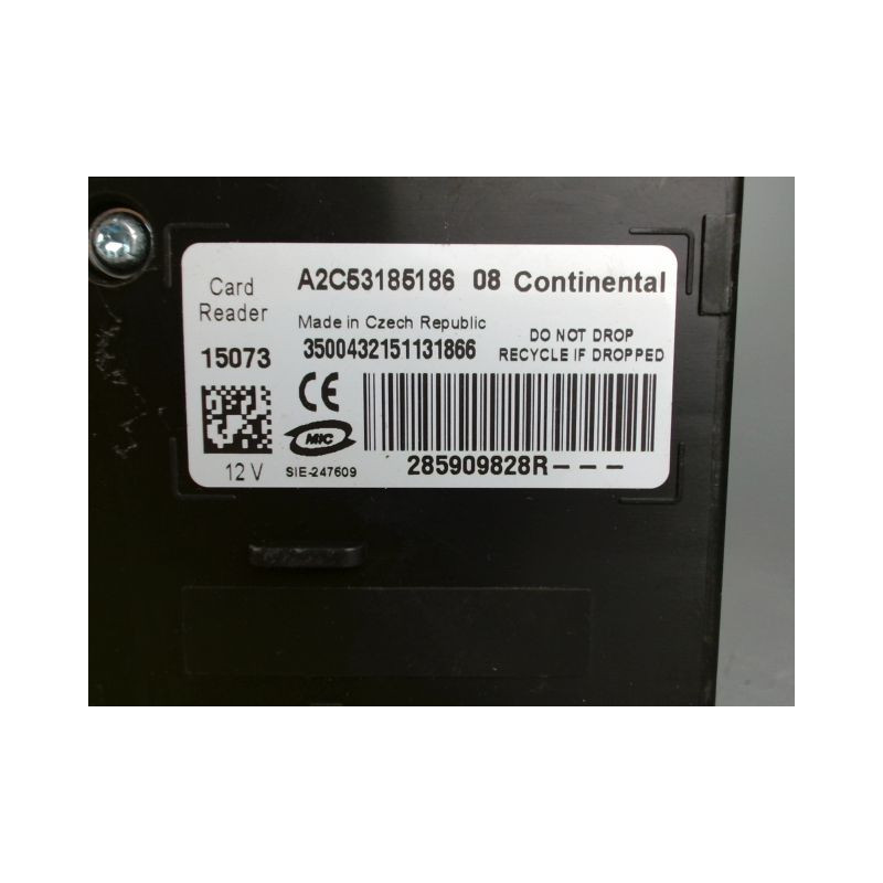 LECTEUR DE CARTE RENAULT MEGANE 3 PHASE 3 LIFE  ESSENCE