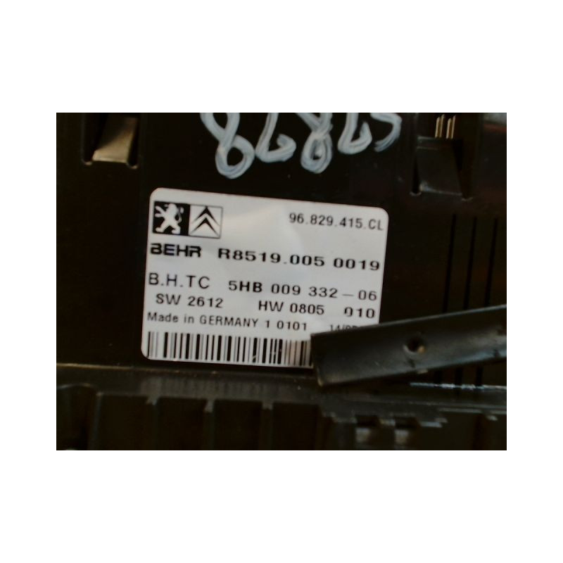COMMANDE DE CHAUFFAGE CITROEN C5 2 BREAK 1.6 HDI - 16V TURBO