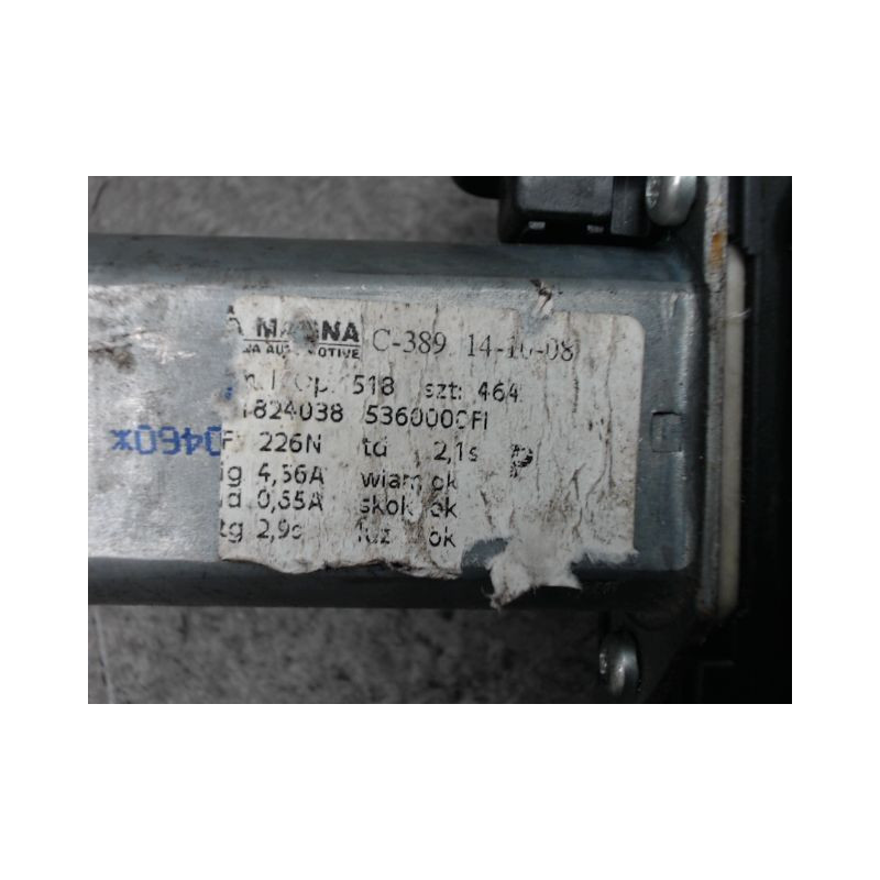MECANISME+MOTEUR LEVE-GLACE AVANT DROIT FIAT 500 2007-