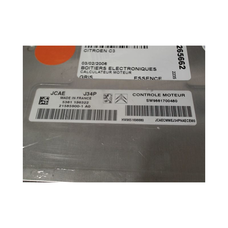 CALCULATEUR MOTEUR CITROEN C3