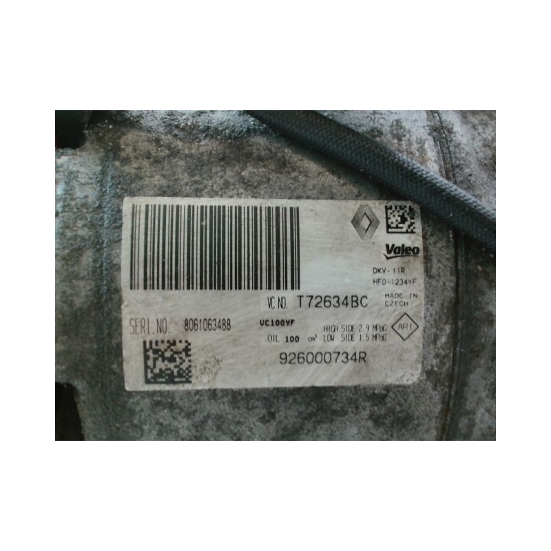 COMPRESSEUR AIR CONDITIONNE RENAULT CLIO IV Phase 1 2012-...