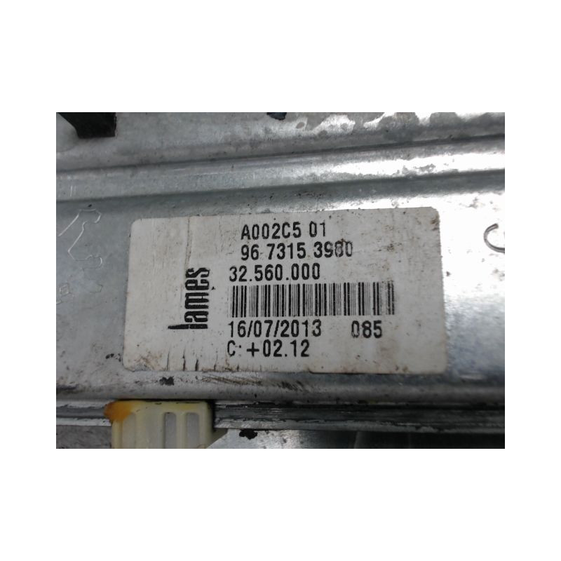 MECANISME LEVE-GLACE ARRIERE GAUCHE PEUGEOT 208