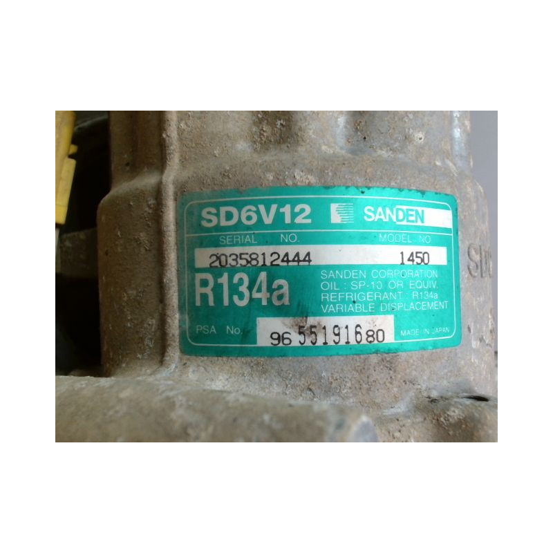COMPRESSEUR AIR CONDITIONNE CITROEN C3 I Phase 1 2002-2005
