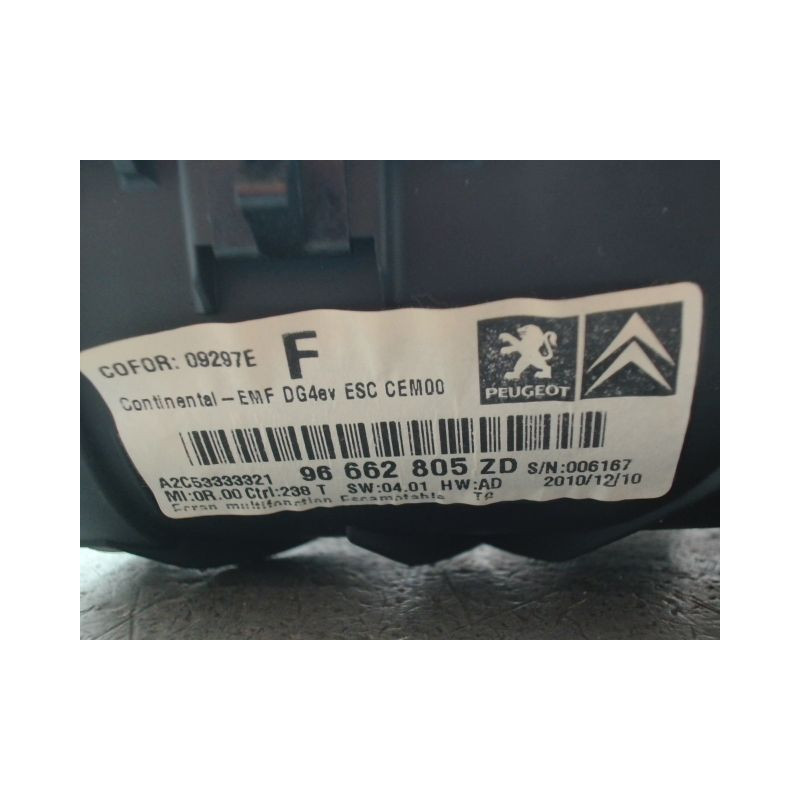 ECRAN GPS PEUGEOT 5008 MONOSP. I Phase 1 2009-2013