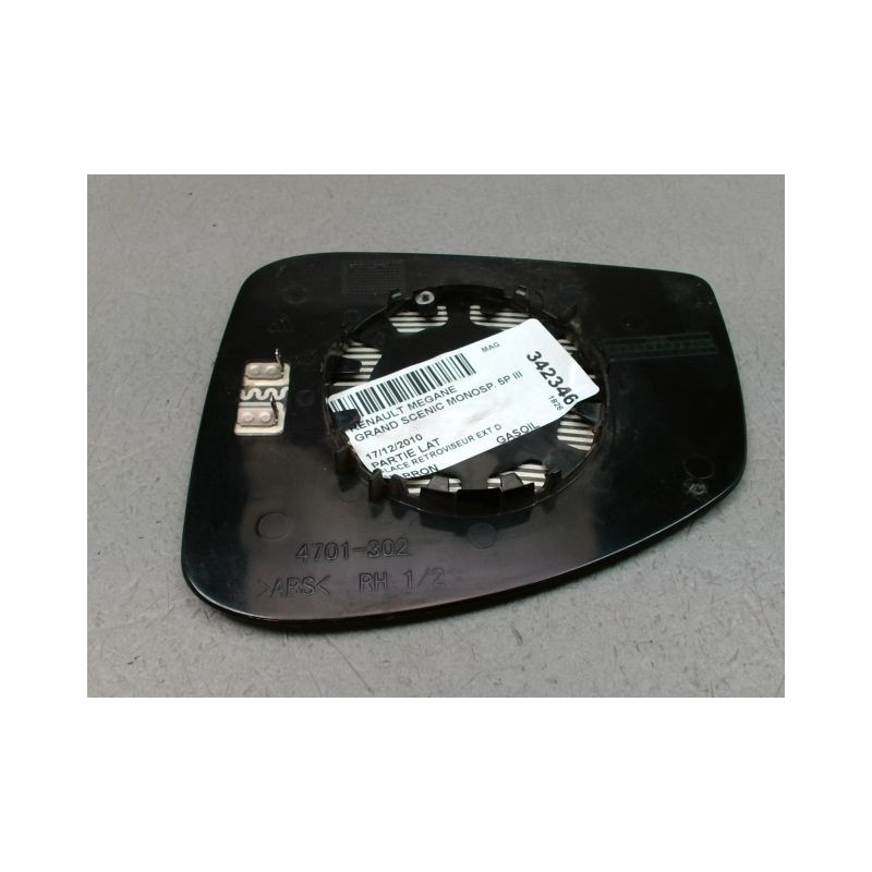 GLACE RETROVISEUR EXT D RENAULT GRAND SCENIC MONOSP. III Phase 1 LONG 2009-2011