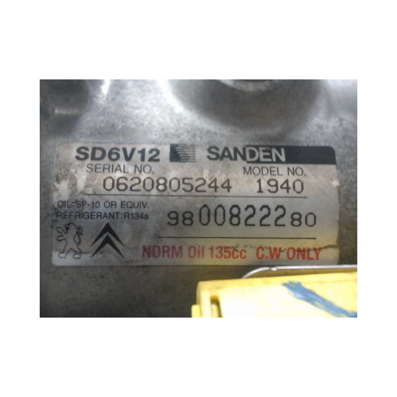 COMPRESSEUR AIR CONDITIONNE PEUGEOT 206+ 2009-