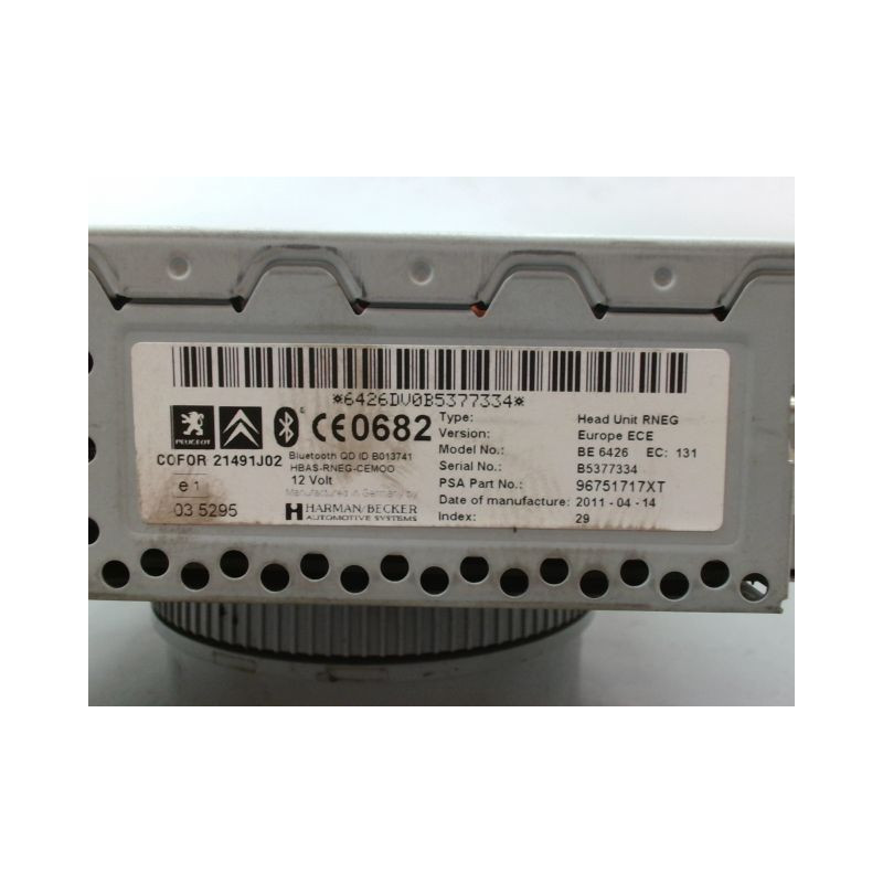 AUTORADIO CITROEN DS3 Phase 1 (A55) 2009-2014