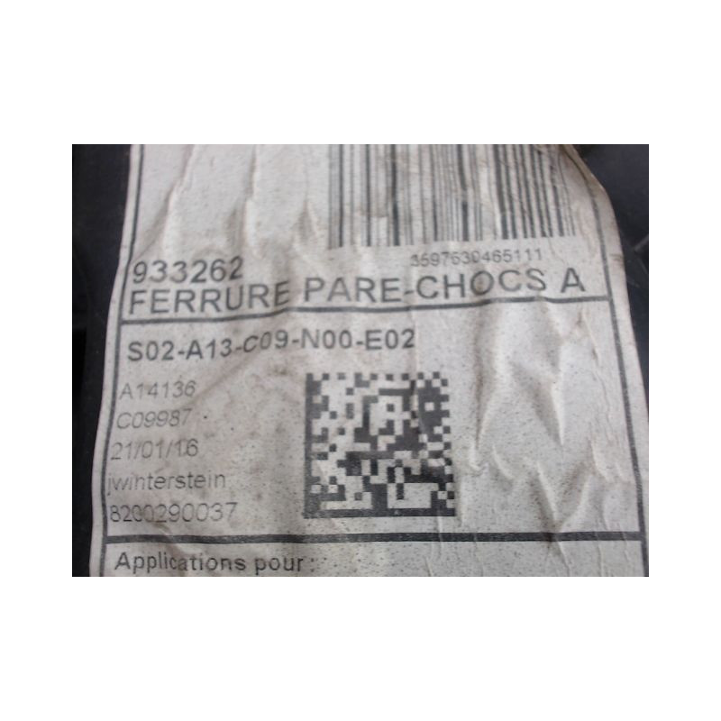 SUPPORT PARE-CHOC ARG RENAULT CLIO