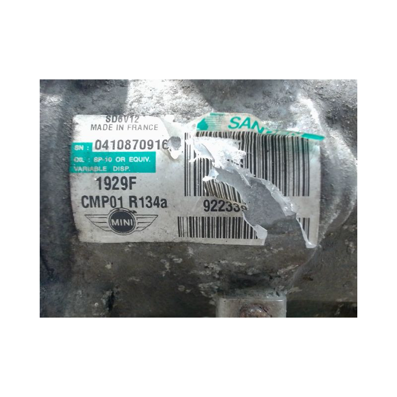 COMPRESSEUR AIR CONDITIONNE MINI MINI 2006-