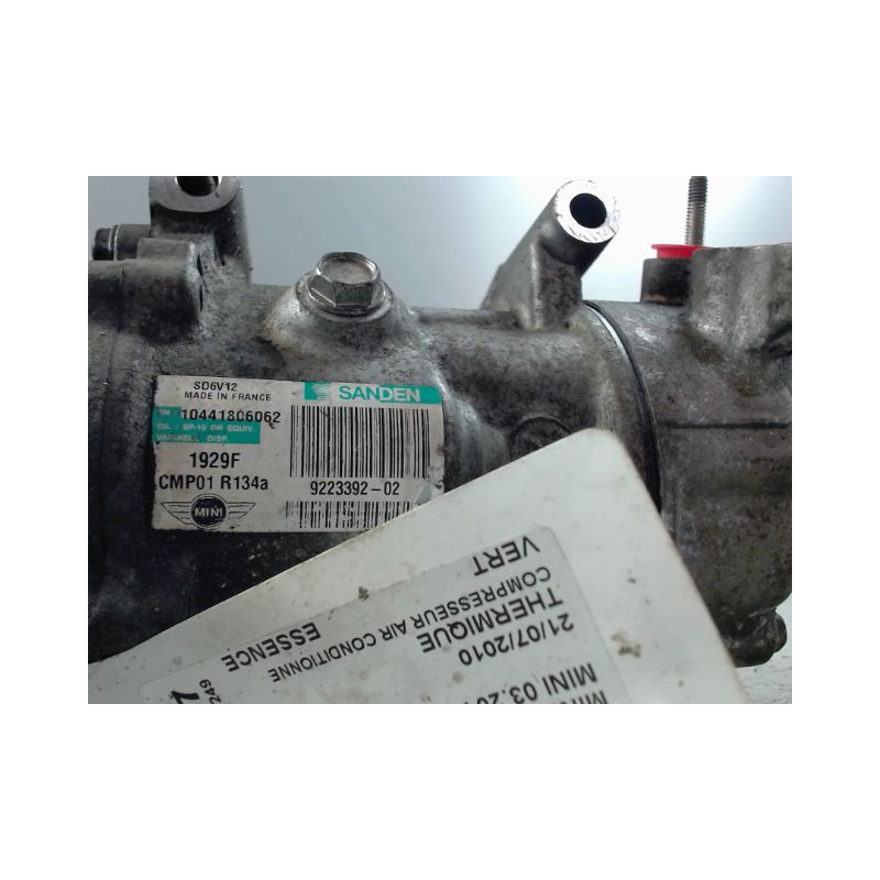 COMPRESSEUR AIR CONDITIONNE MINI MINI 2010-