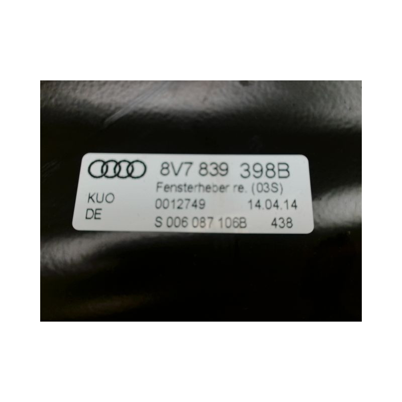 MECANISME+MOTEUR LEVE-GLACE ARRIERE DROIT AUDI A3
