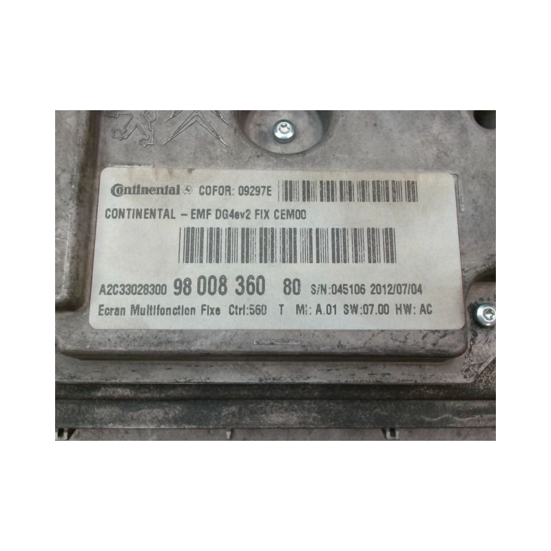 ECRAN GPS CITROEN C4 II Phase 1 (B71) 2010-2015