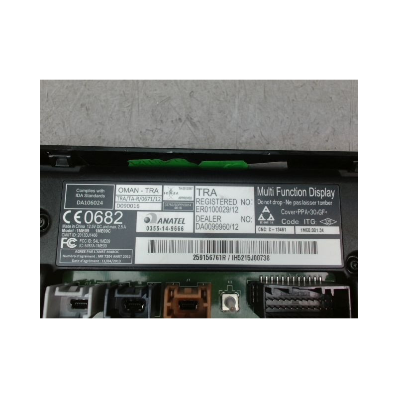 ECRAN GPS RENAULT MEGANE CC 2P III Phase 1 2010-2014