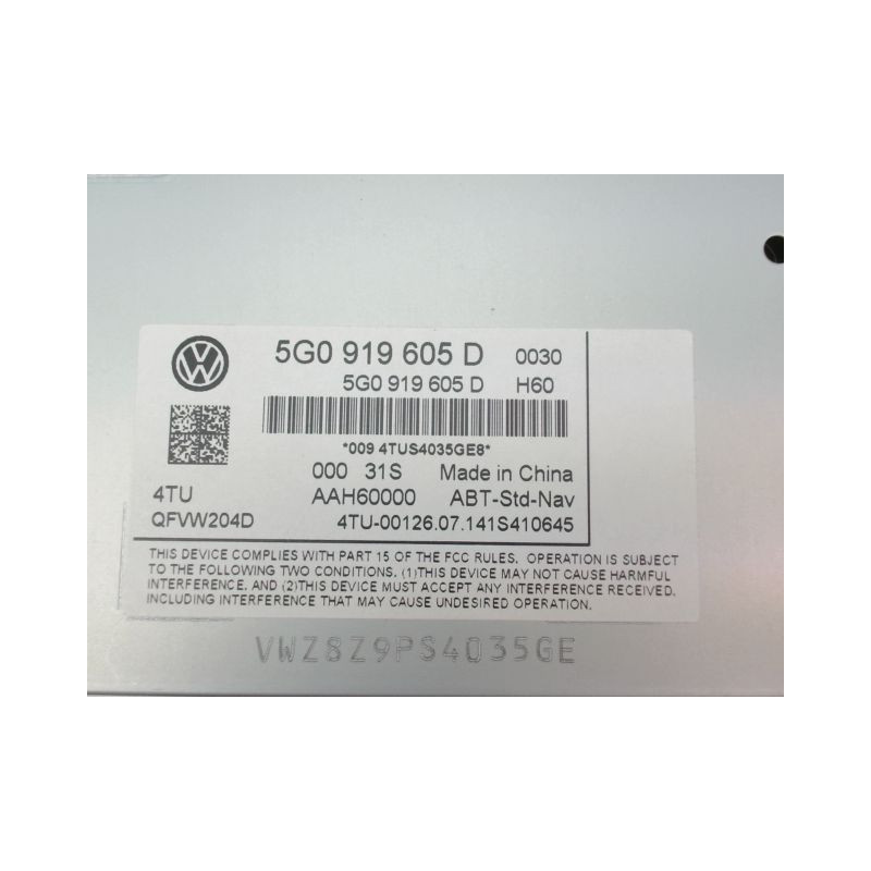 AUTORADIO VOLKSWAGEN GOLF VII Phase 1 (5G) 2012-...