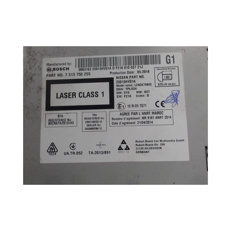 ECRAN GPS NISSAN QASHQAI