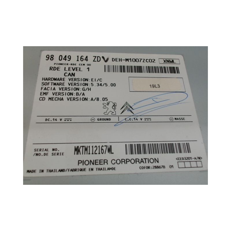AUTORADIO PEUGEOT 208