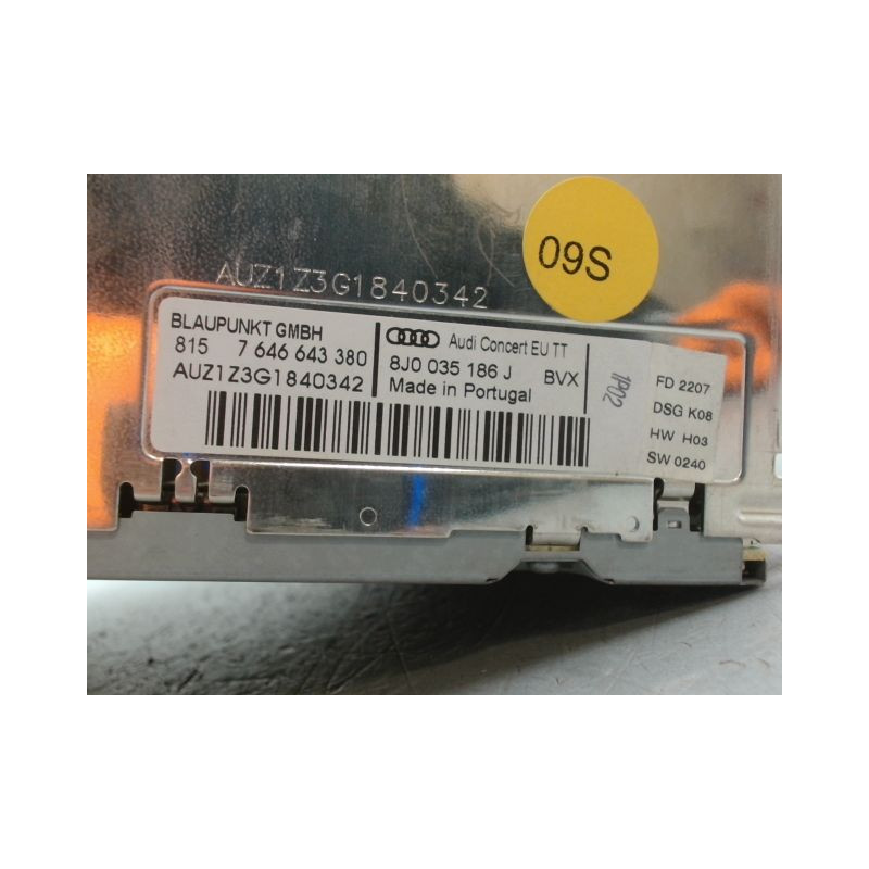 AUTORADIO AUDI TT COUPE II Phase 1 2006-2010