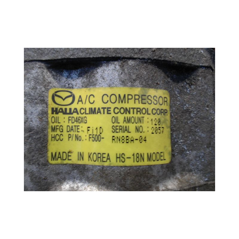 COMPRESSEUR AIR CONDITIONNE MAZDA MAZDA 3  5P