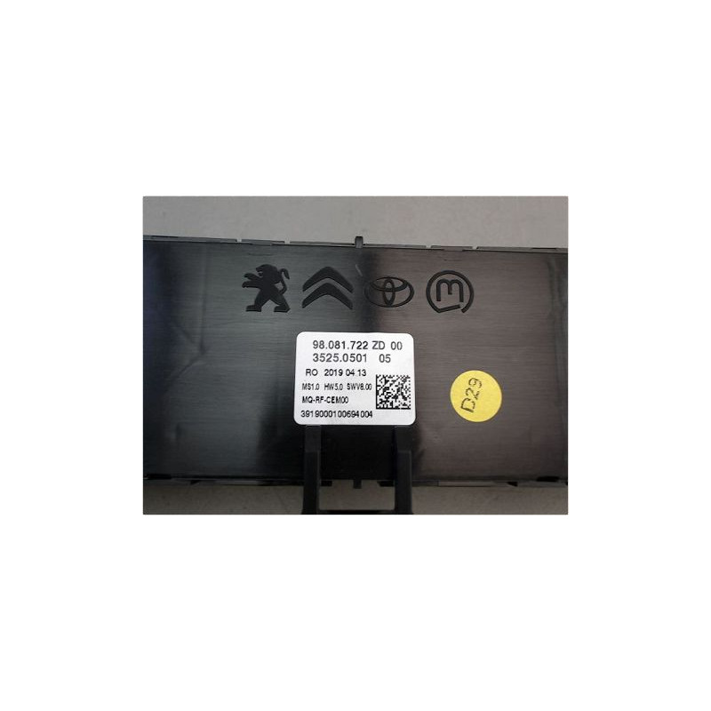 COMMANDE DE CHAUFFAGE PEUGEOT EXPERT
