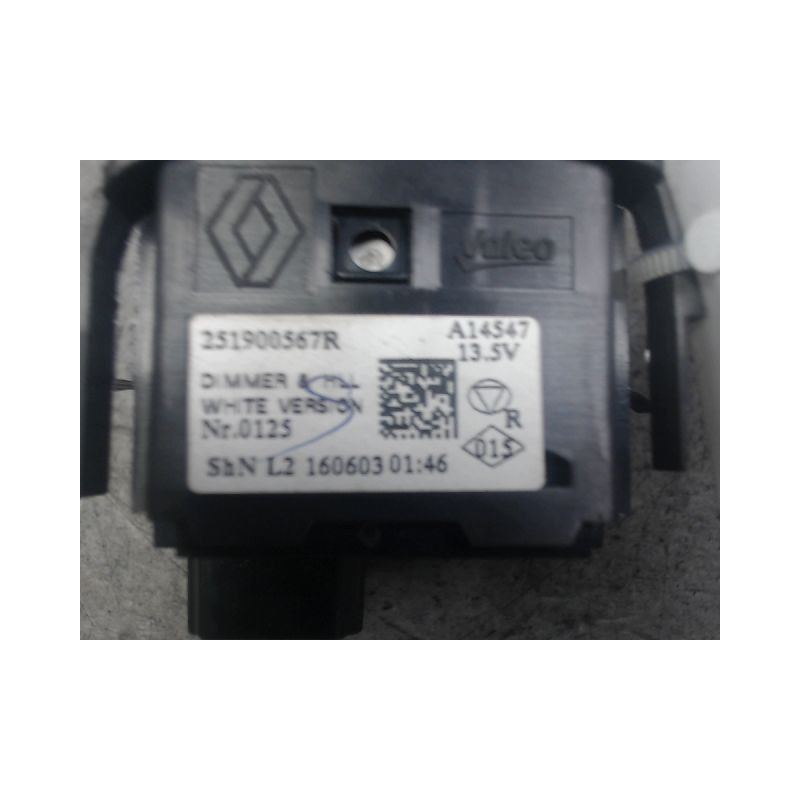 COMMANDE LUMINOSITE TABLEAU BORD RENAULT CAPTUR
