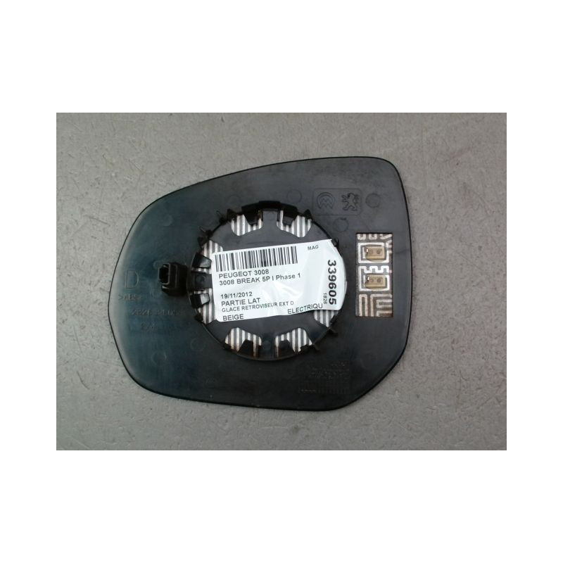 GLACE RETROVISEUR EXT D PEUGEOT 3008 BREAK I Phase 1 2009-2013