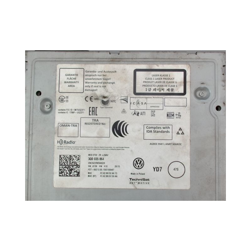 AUTORADIO VOLKSWAGEN POLO V Phase 1 (6R) 2009-...