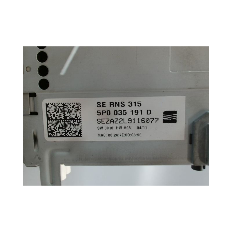 AUTORADIO SEAT LEON II Phase 2 (1P) 2009-2012