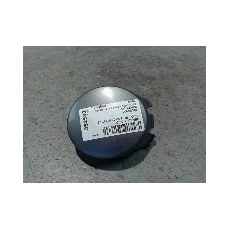 OBTURATEUR PHARE ADDITIONNEL PARE-CHOC AVG RENAULT CLIO II PH.2 01-06