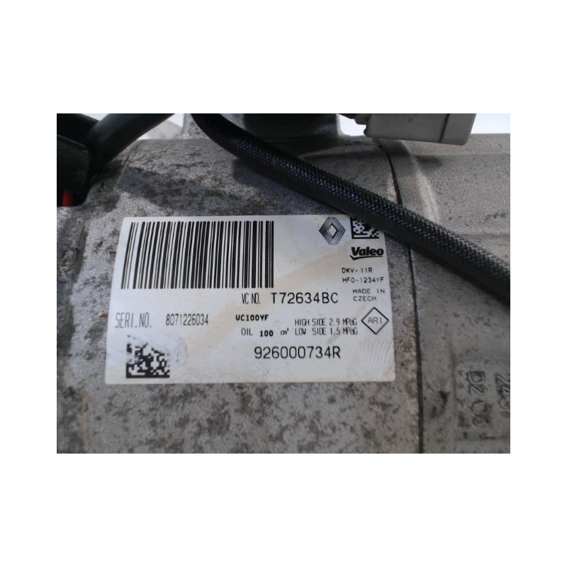COMPRESSEUR AIR CONDITIONNE RENAULT CLIO IV 2012-