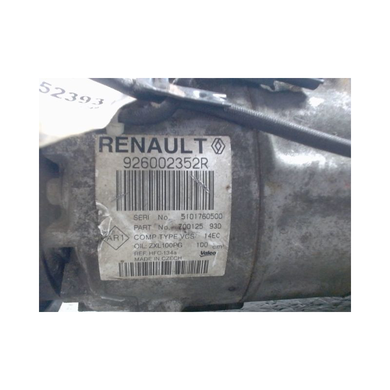 COMPRESSEUR AIR CONDITIONNE RENAULT CLIO IV