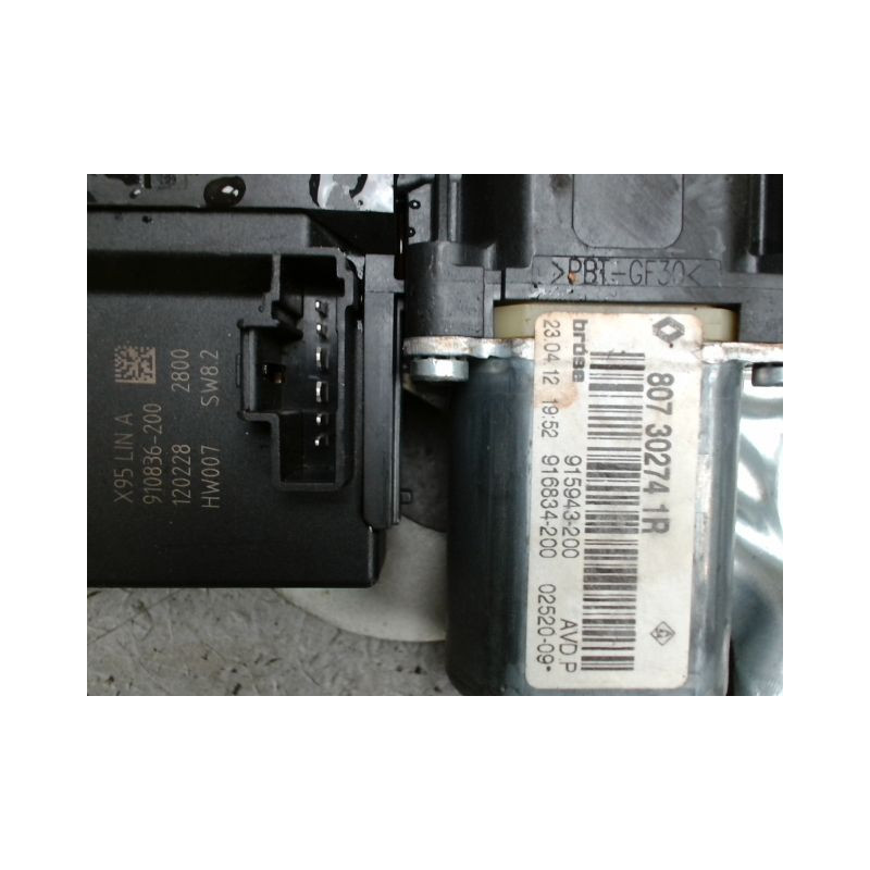 MECANISME+MOTEUR LEVE-GLACE AVANT DROIT RENAULT MEGANE