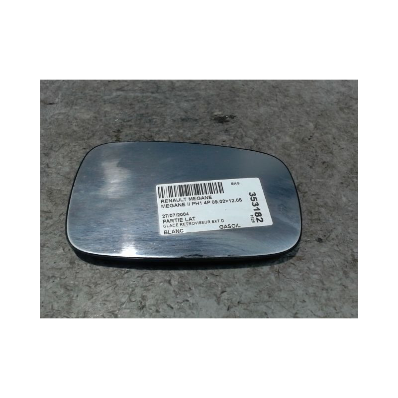 GLACE RETROVISEUR EXT D RENAULT MEGANE II PH1 02-05