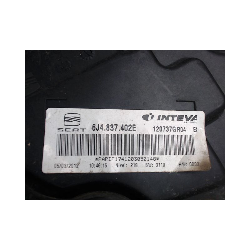 MECANISME LEVE-GLACE AVANT DROIT SEAT IBIZA