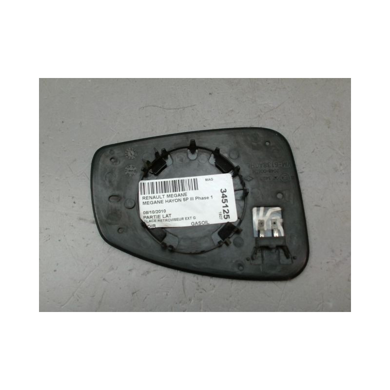 GLACE RETROVISEUR EXT G RENAULT MEGANE III Phase 1 2008-2012