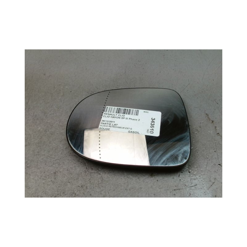 GLACE RETROVISEUR EXT G RENAULT CLIO III Phase 2 2009-2014
