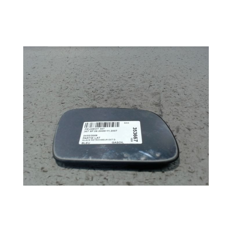 GLACE RETROVISEUR EXT D PEUGEOT 307 2005-2007