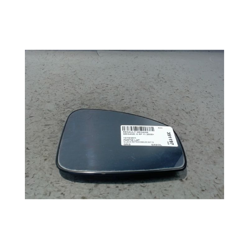 GLACE RETROVISEUR EXT D RENAULT MEGANE III 2008-