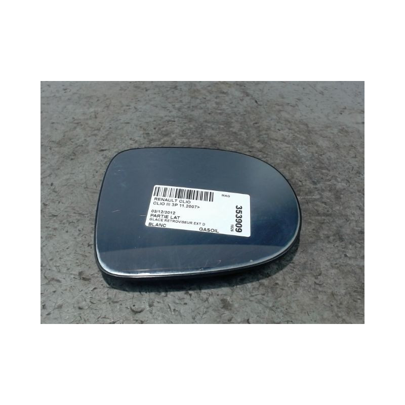 GLACE RETROVISEUR EXT D RENAULT CLIO III 2007-