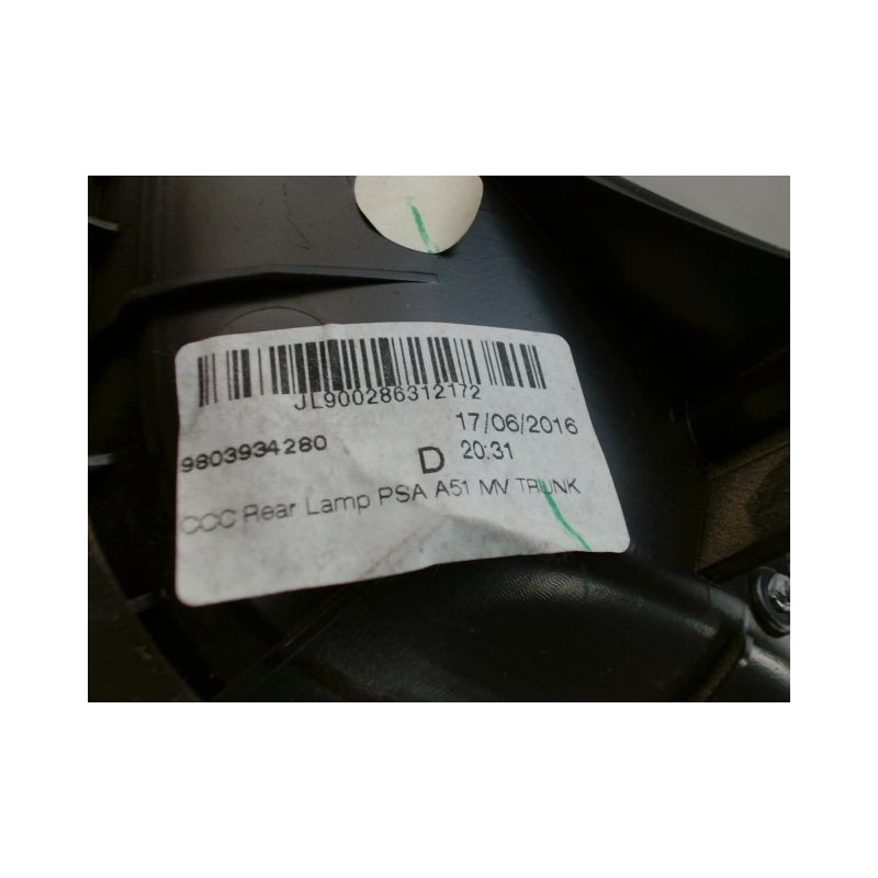 FEU ARRIERE INTERIEUR GAUCHE CITROEN C3