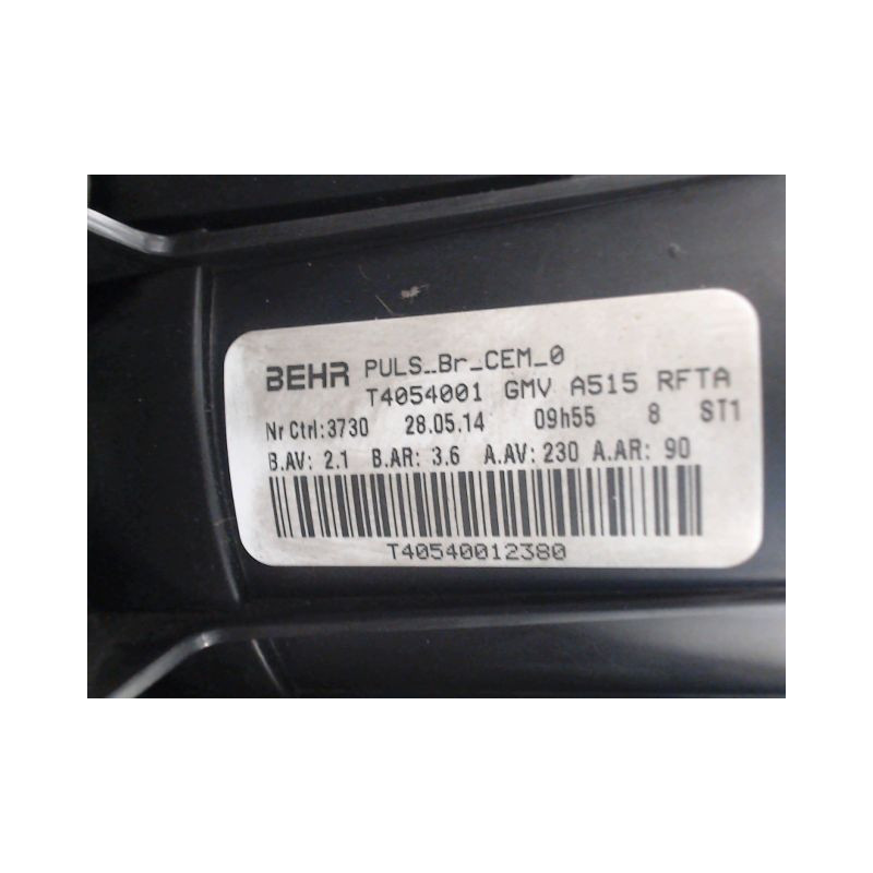 MOTEUR VENTILATEUR CHAUFFAGE CITROEN C4 CACTUS