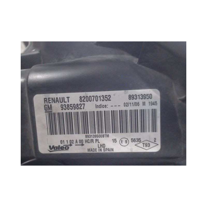 PHARE GAUCHE RENAULT TRAFIC