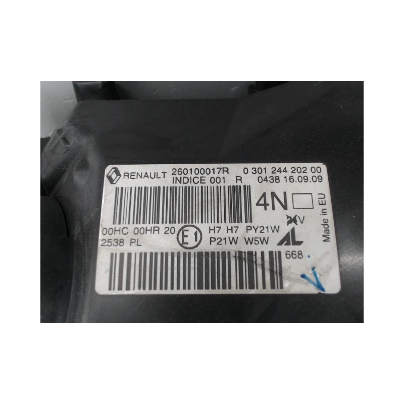 PHARE DROIT RENAULT MEGANE