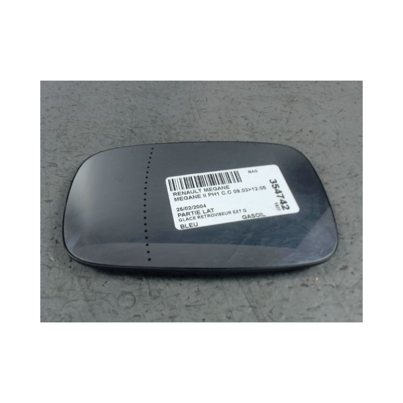 GLACE RETROVISEUR EXT G RENAULT MEGANE II PH1 C.C 03-05