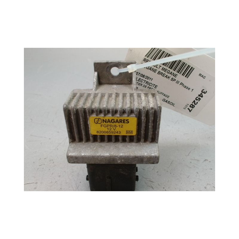 BOITIER DE PRECHAUFFAGE RENAULT MEGANE BREAK III Phase 1 2009-2012
