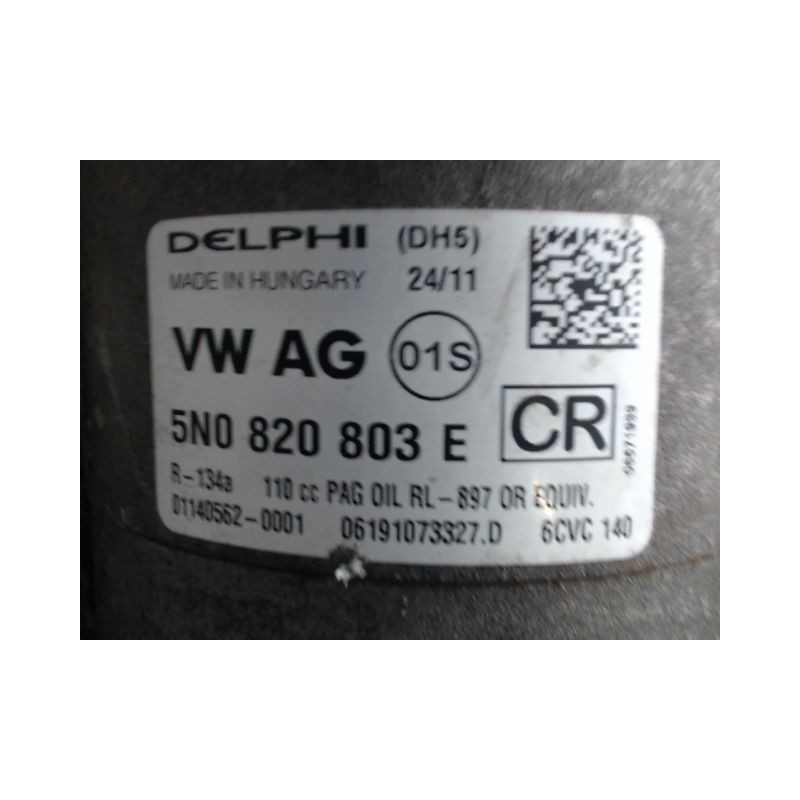 COMPRESSEUR AIR CONDITIONNE VOLKSWAGEN GOLF VI 2008-