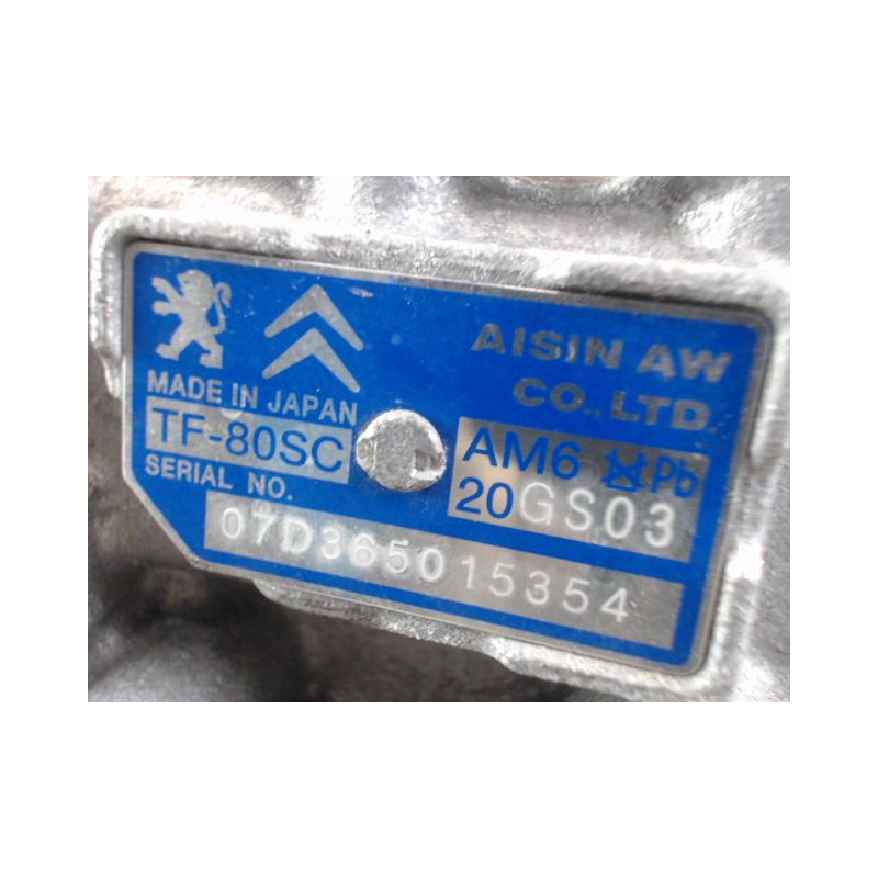 BOITE A VITESSE AUTOMATIQUE PEUGEOT 307 SW 2005- 2.0 HDi 135