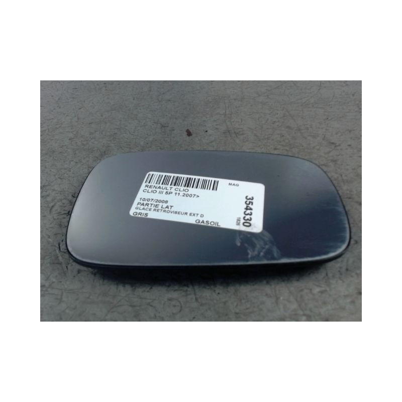 GLACE RETROVISEUR EXT D RENAULT CLIO III 2007-