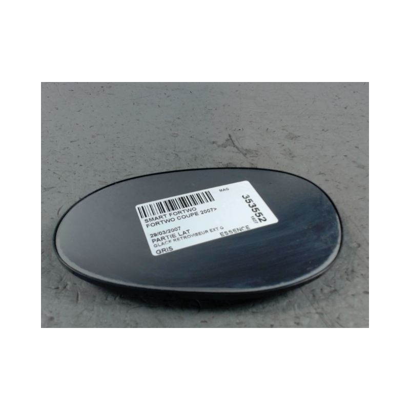 GLACE RETROVISEUR EXT G SMART FORTWO COUPE 2007-