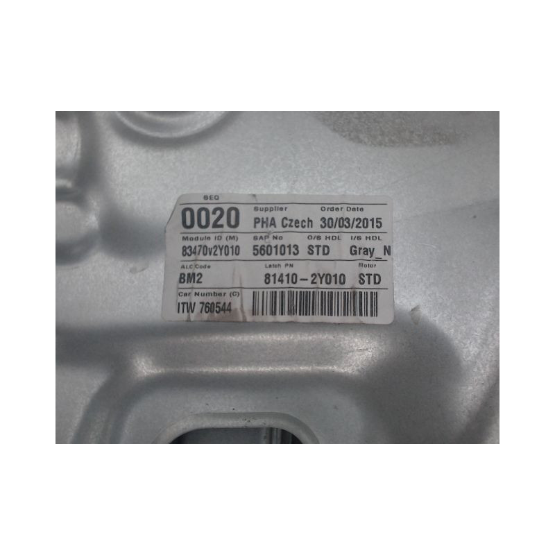 MECANISME LEVE-GLACE ARRIERE GAUCHE HYUNDAI IX35