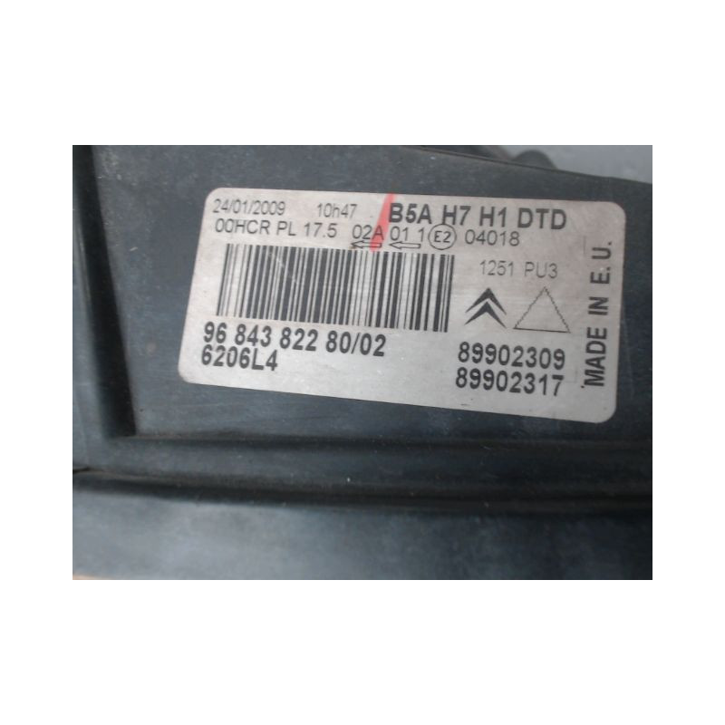 PHARE DROIT CITROEN C4